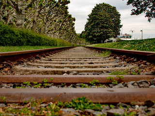 Creative photography of an old train route