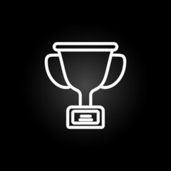 Cup neon icon. Elements of education set. Simple icon for websites, web design, mobile app, info graphics