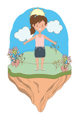 Teenager girl cartoon design