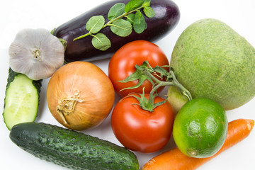 Fresh vegetables isolated on white background Food & drink Agriculture