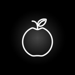 Apple neon icon. Elements of education set. Simple icon for websites, web design, mobile app, info graphics