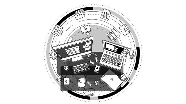 Promo Animation for Web Developer on alpha chanel