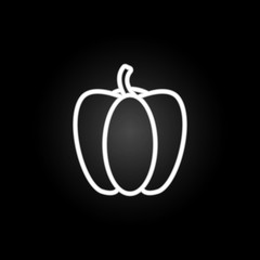 farm, pepper, vegetable neon icon. Elements of farm set. Simple icon for websites, web design, mobile app, info graphics