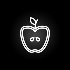 farm, apple, fruit neon icon. Elements of farm set. Simple icon for websites, web design, mobile app, info graphics