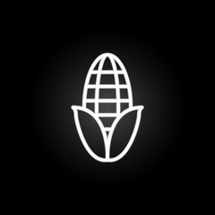 farm corn neon icon. Elements of farm set. Simple icon for websites, web design, mobile app, info graphics