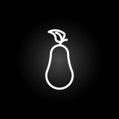 farm, pear neon icon. Elements of farm set. Simple icon for websites, web design, mobile app, info graphics