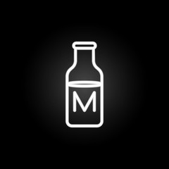 farm milk neon icon. Elements of farm set. Simple icon for websites, web design, mobile app, info graphics