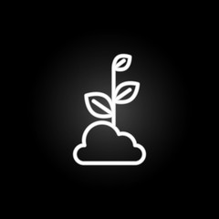 farm sapling neon icon. Elements of farm set. Simple icon for websites, web design, mobile app, info graphics