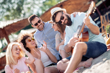 Friends on the beach