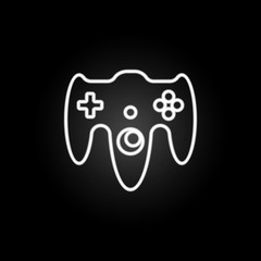 gaming console neon icon. Elements of gaming set. Simple icon for websites, web design, mobile app, info graphics