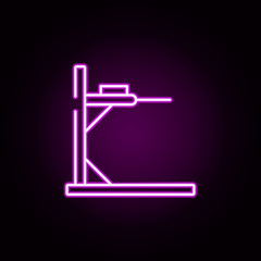 dip, station neon icon. Elements of gym set. Simple icon for websites, web design, mobile app, info graphics