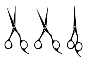 Professional hair scissor set. Vector - obrazy, fototapety, plakaty