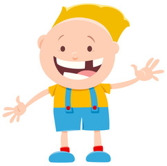 happy little boy character cartoon illustration