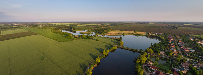 Krasnodar Krai drone panorama river summer