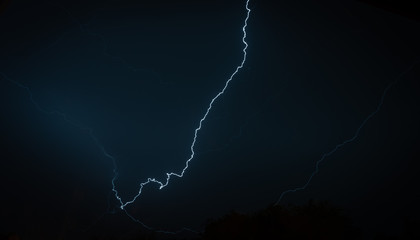 spectacular thunder in the sky, unedited photo