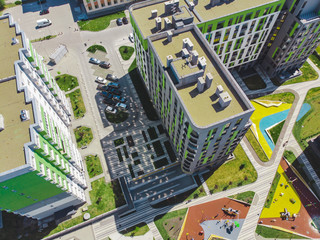 top view of apartments building. urban lifestyle