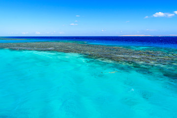 Obraz premium Panoramic view on a Red sea. Summer vacation