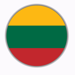Banner with flag of Lithuania. Colorful illustration with flag for web design.