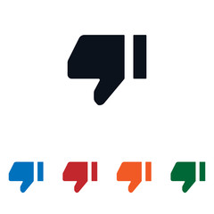 Fototapeta premium Thumb down icon isolated on white background. Thumb down icon in trendy design style. Thumb down vector icon modern and simple flat symbol for web site, mobile app, UI.