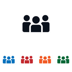 Group icon isolated on white background. Group icon in trendy design style. Group vector icon modern and simple flat symbol for web site, mobile app, UI. Group icon vector illustration, EPS10.