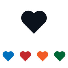 Heart icon isolated on white background. Heart icon in trendy design style. Heart vector icon modern and simple flat symbol for web site, mobile app, UI. Heart icon vector illustration, EPS10.
