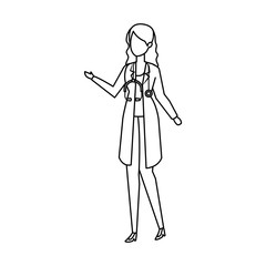 professional female doctor with stethoscope