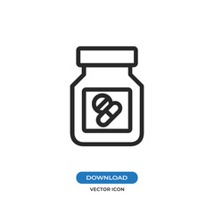 Obraz premium Pills bottle vector icon