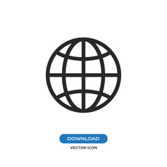 Globe vector icon