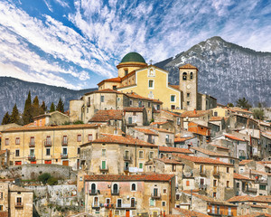 Panoramic view of Morano Calabro