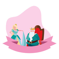 beautiful princess and king on throne of tales characters