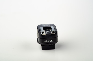 Hot shoe flash trigger sync adapter.