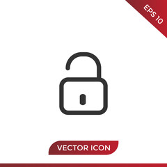 Open padlock icon
