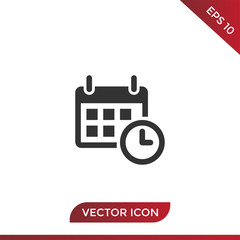 Calendar and time icon