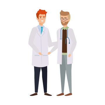 professionals doctors avatars characters