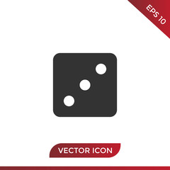 Dice number three icon