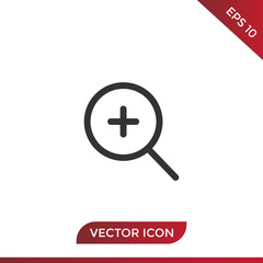 Zoom in vector icon