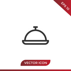 Food tray vector icon