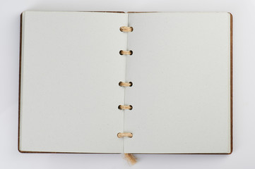 Open book with white pages