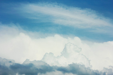 Naklejka na ściany i meble summer spring cloudy blue sky