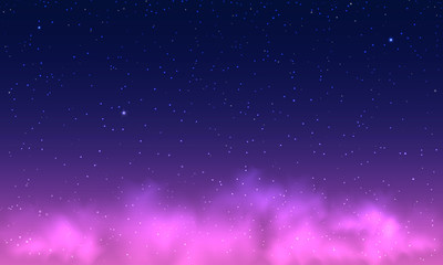 Galaxy with star. Abstract background.