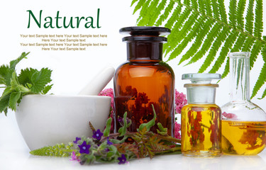 Natural medicine BACH - herbs  therapy.