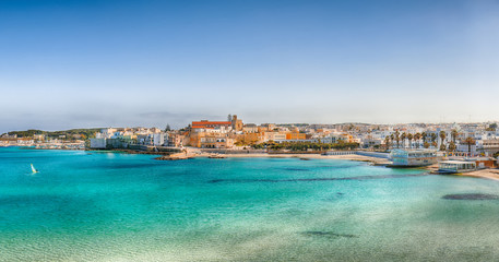 Fototapeta na wymiar Otranto - coastal town in Puglia with turquoise sea