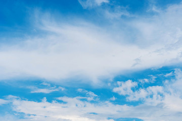 Beautiful blue sky with cloudy. Color sky is clear with white clouds on natural background.