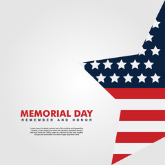 Happy Memorial Day Celebration Vector Template Design Illustration