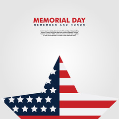 Happy Memorial Day Celebration Vector Template Design Illustration