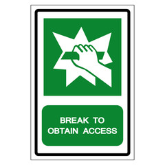 Break To Obtain Access Symbol Sign, Vector Illustration, Isolate On White Background Label Icon. EPS10