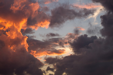 Cloud formation at sunset