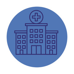 hospital building facade icon
