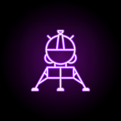 planetary station neon icon. Elements of Cartooning space set. Simple icon for websites, web design, mobile app, info graphics