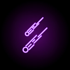 comet neon icon. Elements of Cartooning space set. Simple icon for websites, web design, mobile app, info graphics